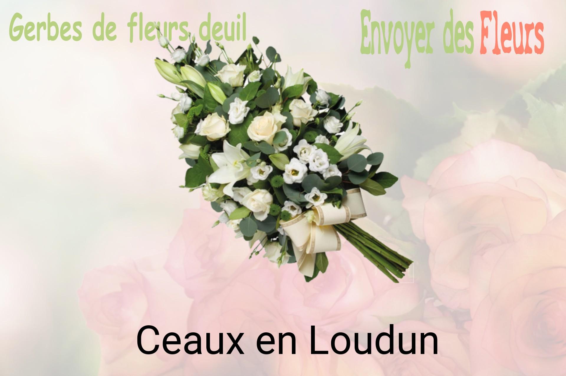 Gerbe de fleurs de deuil livrée à Ceaux-en-Loudun